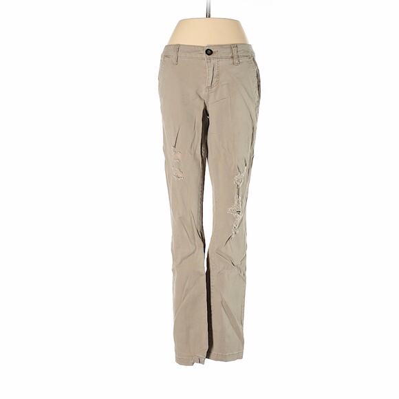BKE Pants Mollie Skinny Khakis Distressed Destroyed Casual Ripped Chino Women 24 - Picture 1 of 13